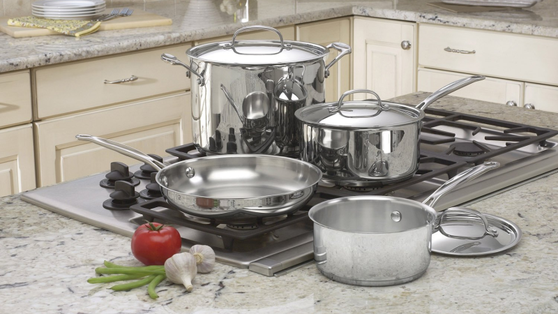 Juego de sartenes y ollas Cuisinart 77-7 | $64 | Amazon | Usa el cupón de $2Imagen: Amazon